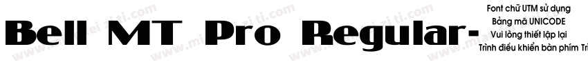 Bell MT Pro Regular字体转换